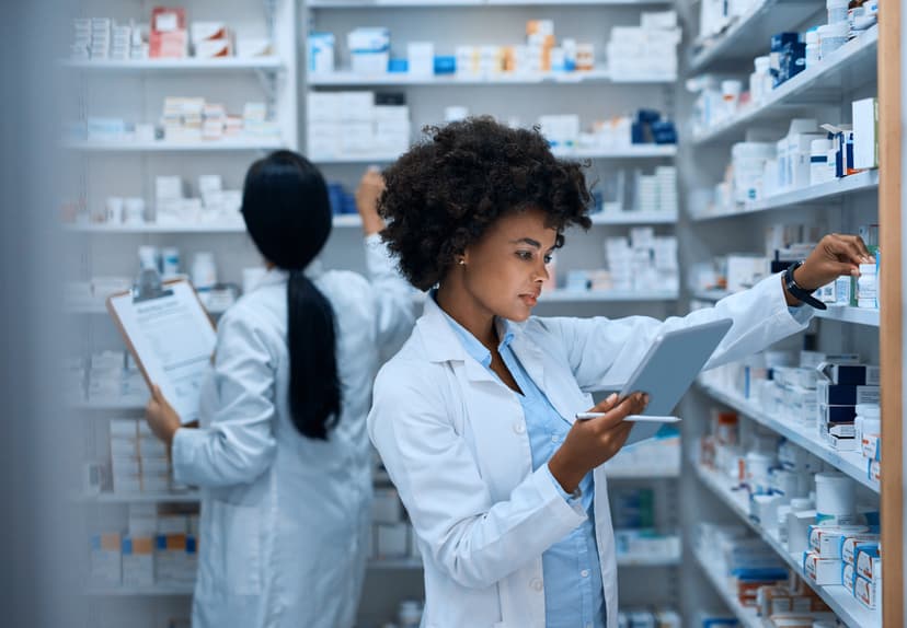Healthcare professional with patient